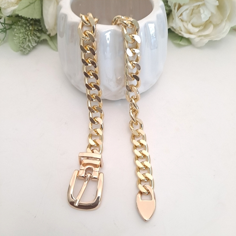 💖 2/$30 Womens Gold Chain Choker collar statement necklace Chunky punk NEW - Picture 12 of 13